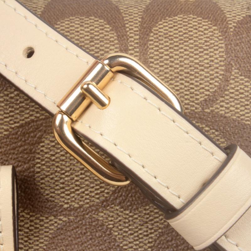 COACH 蔻驰(COACH)女士斜挎包多功能口袋PVC牛皮拼接时尚百搭配件日常通