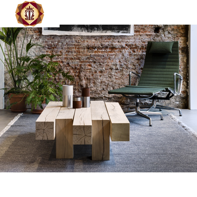 三维工匠北欧沙发茶几创意原生态实木客厅茶桌异形复古茶台简约电视柜