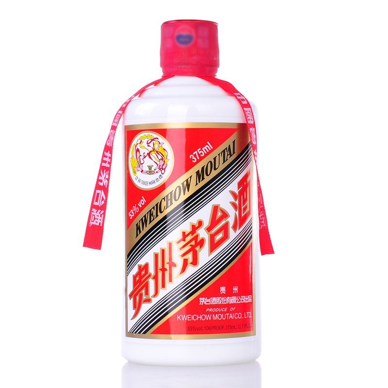 和兴酒类贵州茅台酒飞天53度酱香型白酒375ml1单瓶装
