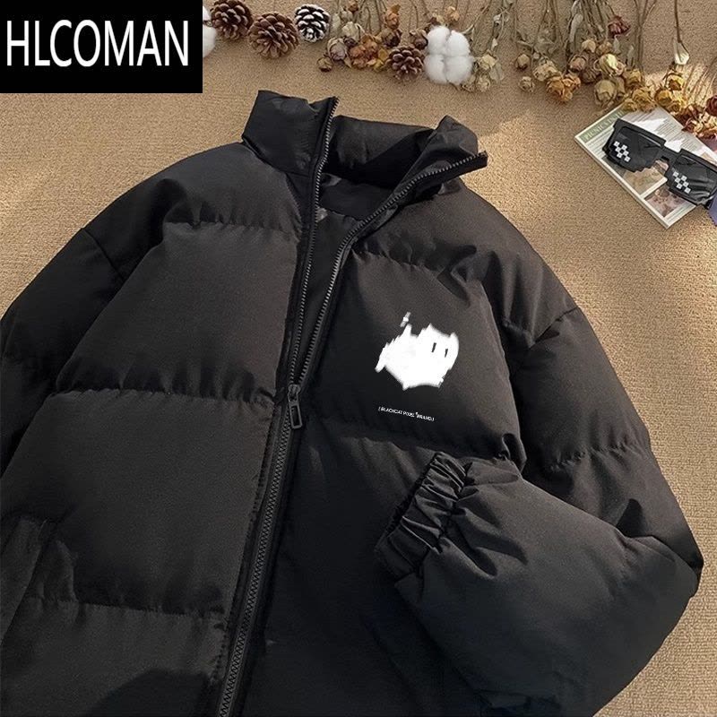 HLCOMAN加厚棉衣男女冬季2024潮流潮牌棉服休闲情侣款oversize棉袄外套男图片