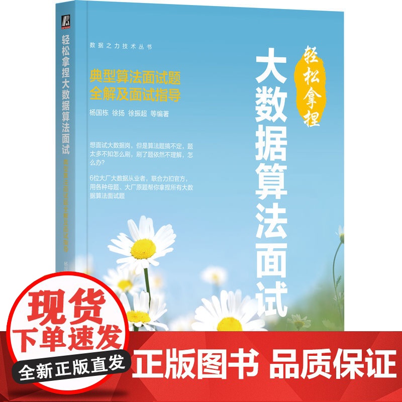 正版 轻松拿捏大数据算法面试:典型算法面试题全解及面试指导 杨国栋 徐扬 徐振超 大数据 技术岗 面试 面试技术高清大图