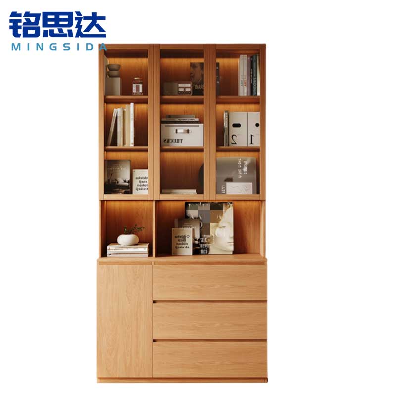 铭思达书柜展示柜三门台高清大图