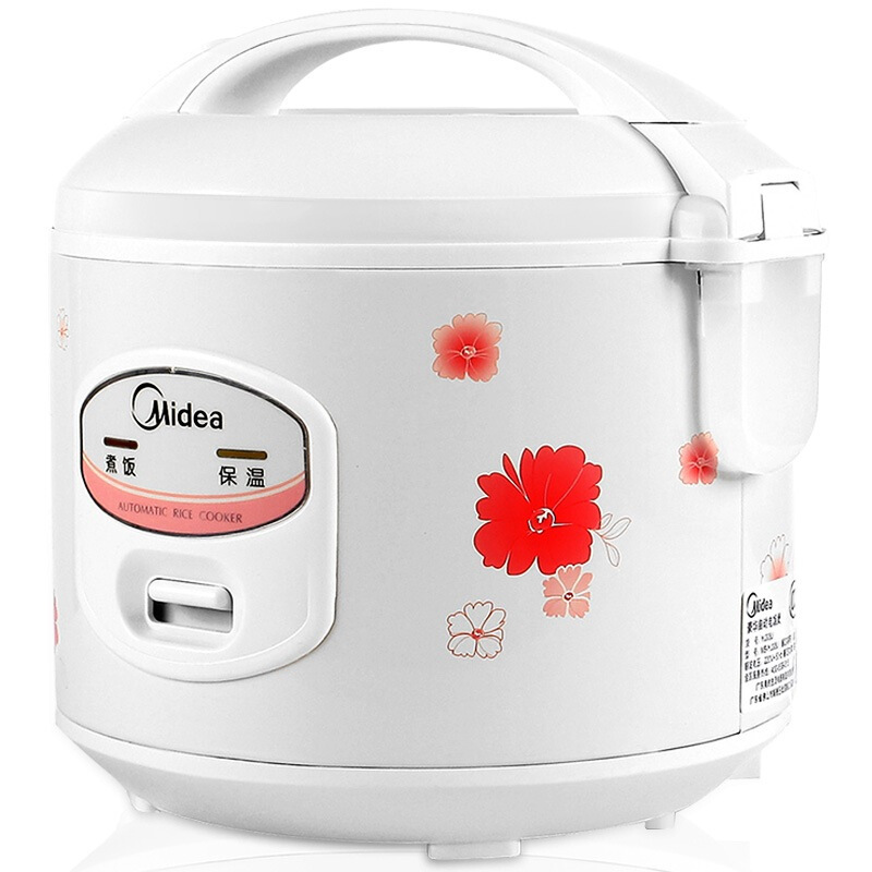 美的(Midea) YJ508J 电饭煲 电饭锅5L 不粘内胆 带接水盒 白色印花