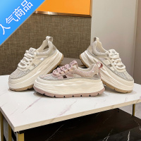 SUNTEK运动老爹凉鞋女2023夏季网鞋镂空透气厚底小白鞋休闲罗马包头凉鞋