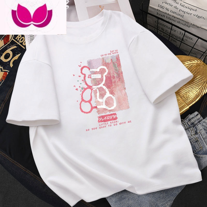 七斓纯色短袖T恤女夏季新款韩版宽松大码胖mm显瘦半袖ins潮港风上衣服