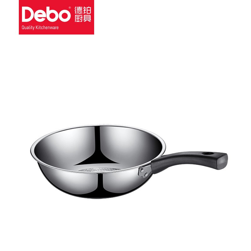 Debo德铂莱比锡之恋不锈钢三件套炒锅汤锅鸣笛水壶3L/20/32cm-高清大图