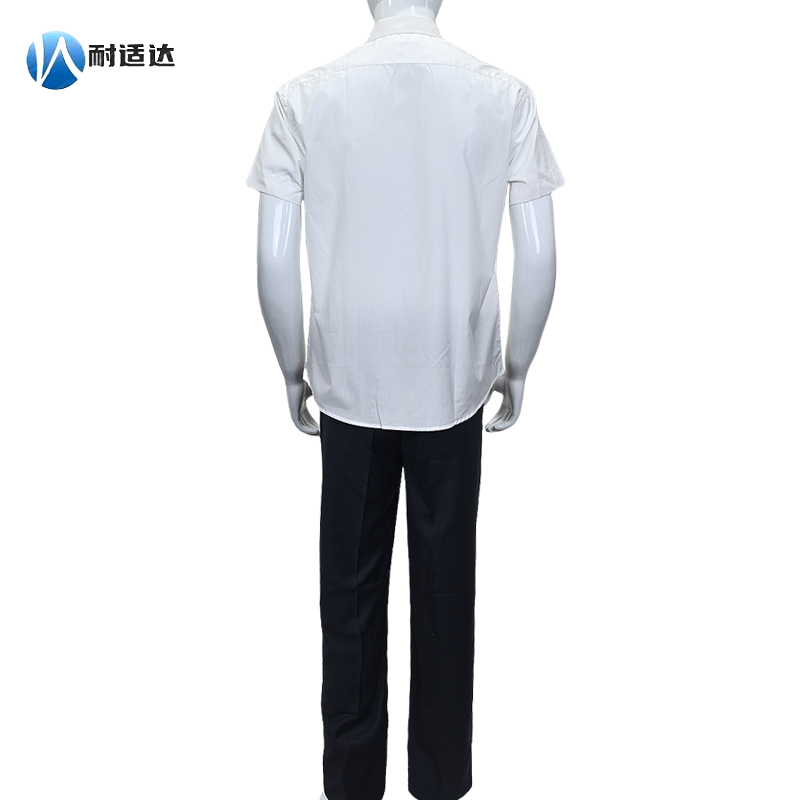 耐适达 白色短袖工作服衬衣套装 NSD6021/套高清大图