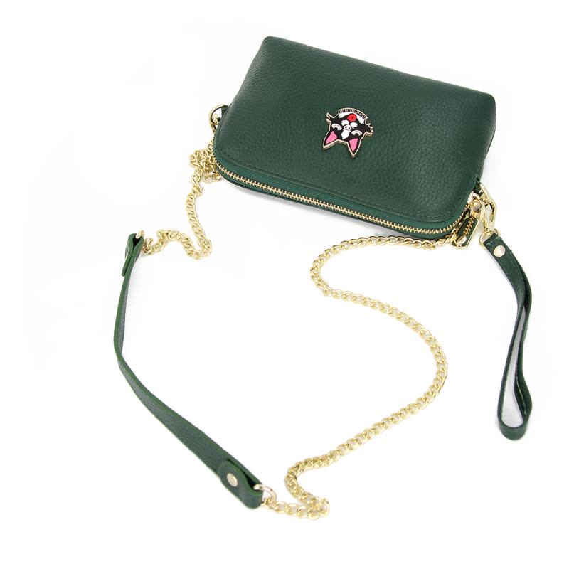 新款女士真皮手拿包时尚百搭韩版单肩斜挎包头层牛皮贝壳包女图片