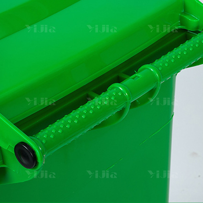 翌嘉YJ4060364户外垃圾桶带轮240升商用大垃圾桶 绿色厨余垃圾高清大图