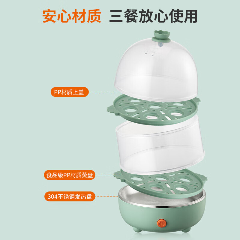 九阳煮蛋器精致小巧按键操作轻松上手清洗便捷ZD14-GE140高清大图