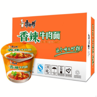 康师傅香辣牛肉面105g/108g*12桶(新老包装随机发货)