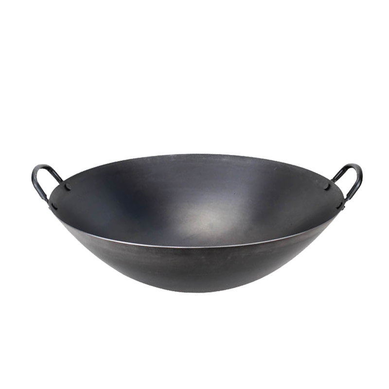 金迪乐老式双耳尖底炒菜锅圆底大铁锅食堂加厚炒锅参数
