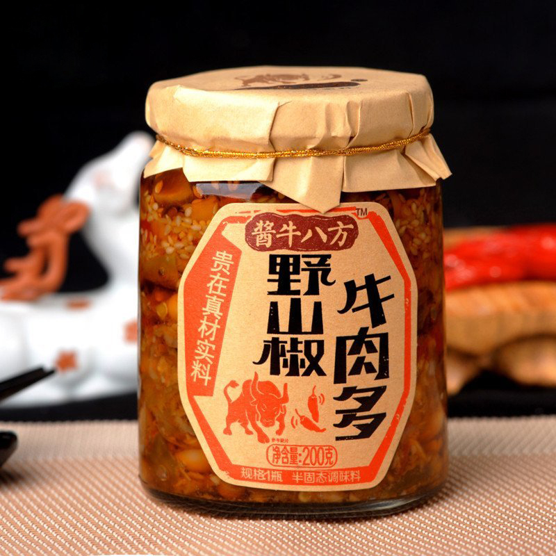 吉香居酱牛八方野山椒牛肉多200g牛肉酱