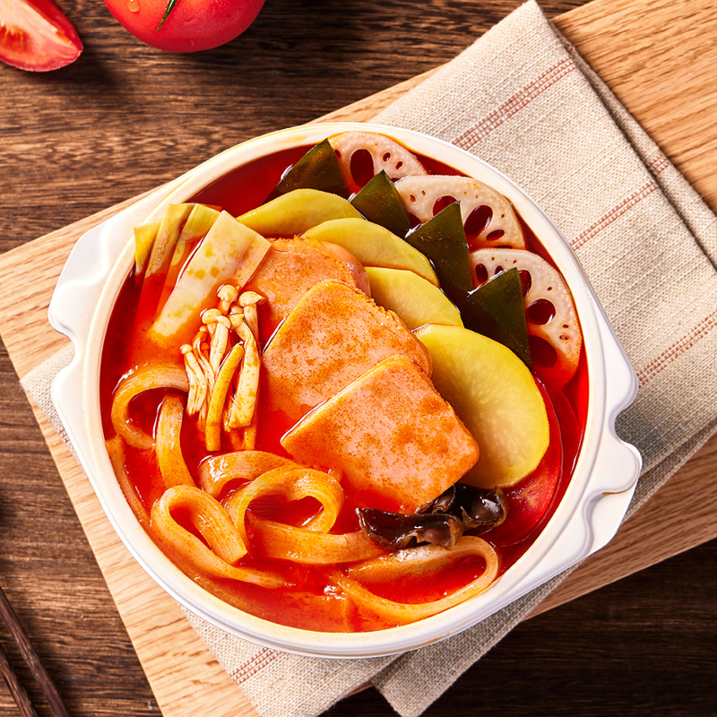 杨国福麻辣烫午餐肉香肠片自热麻辣烫435g 自热火锅速食 麻辣味高清大图