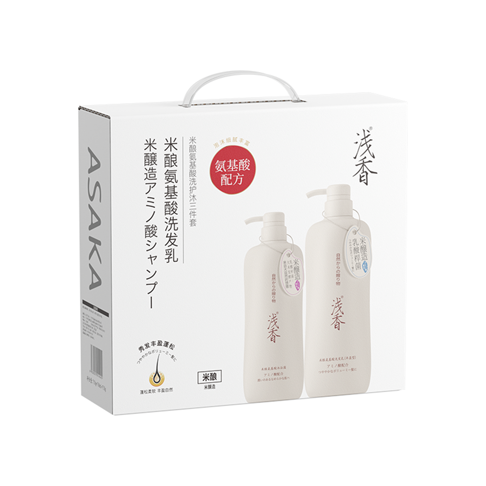浅香 米酿氨基酸洗发乳 +米酿氨基酸沐浴露+米酿氨基酸顺滑乳750g+750g+700g高清大图