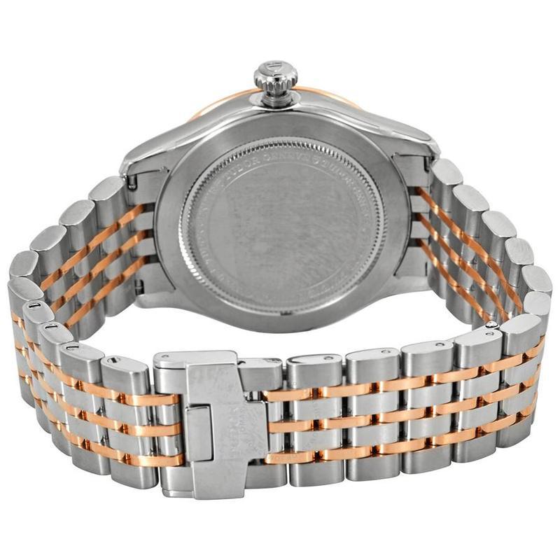 帝舵tudor女士机械表1926系列镶钻时刻白色表盘间金表带女士自动机械