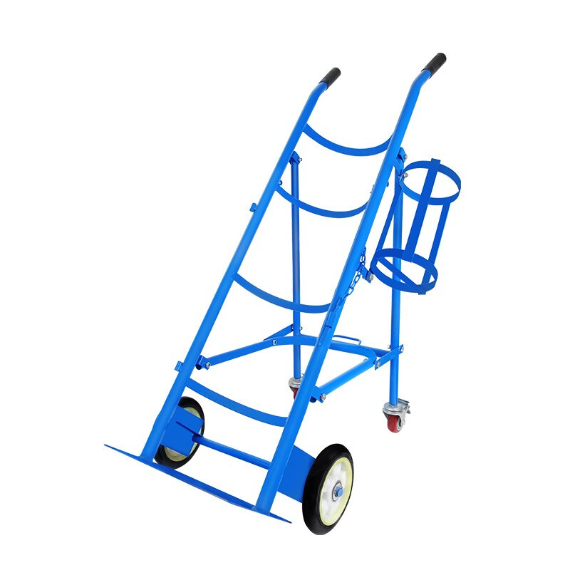 新越昌晖手推车气瓶推车40L氧气乙炔瓶推车手拉车双瓶车小推车氮气瓶老虎车二氧化碳瓶搬运车高清大图