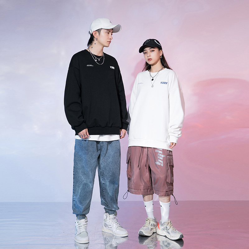 [直营]木林森(MULINSEN)秋季新款套头卫衣男宽松圆领印花外套潮户外休闲衣