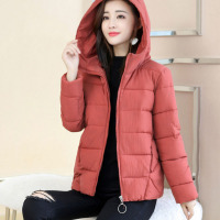 娇米诗女羽绒棉服2018冬季加肥加大码L-6XL200斤胖mm短款棉服女加厚学生羽绒棉服外套 XXL 粉色