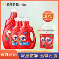 [11.6斤]奥妙(OMO) 深层洁净洗衣液 3kg+1kg*2+400G*2 源自天然酵素 含衣领净成分[联合利华]