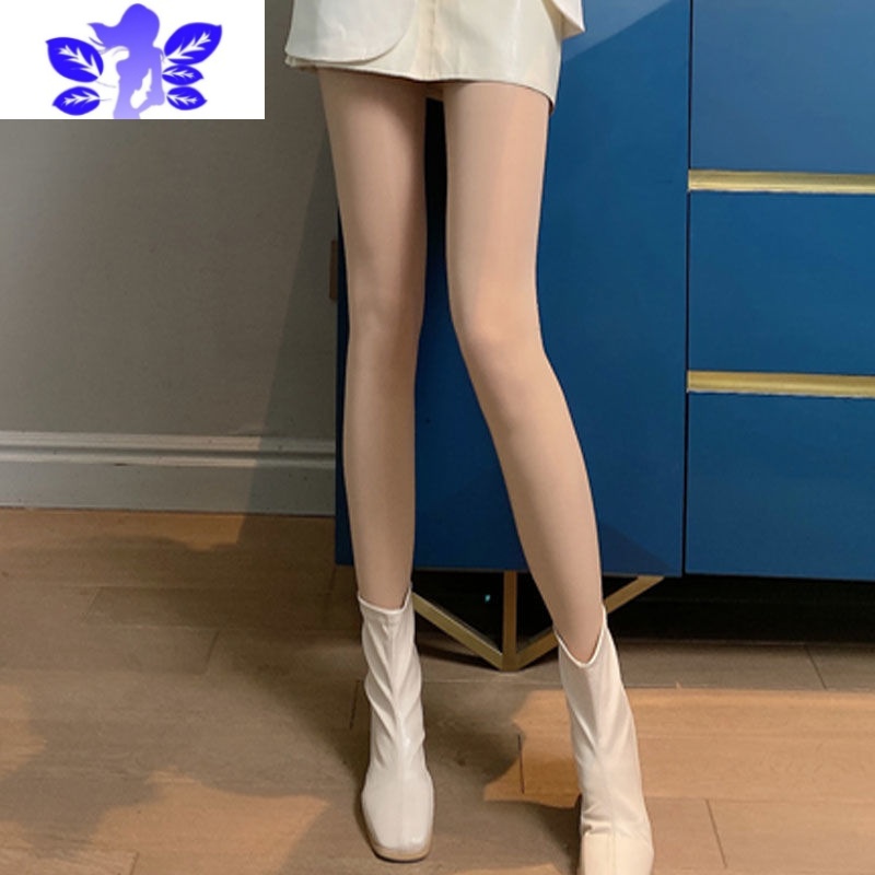 ideamini水光马油丝袜女薄款春秋季光滑外穿透肤高弹力连裤袜瘦腿袜