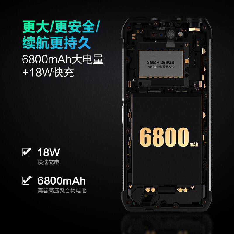 征服(CONQUEST)S28全网通5G户外防水超长待机手机4800万像素(DMR数模对讲+强光手电版 8G+256G)高清大图