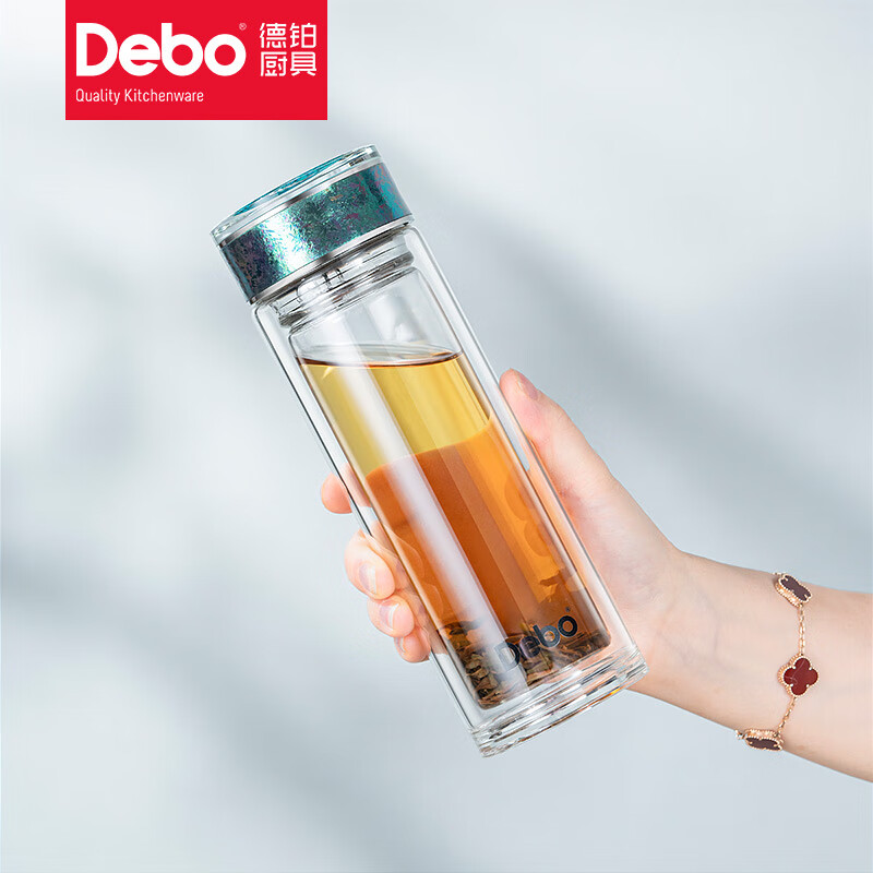 德铂(Debo) DEP-DS408 金斯利温显玻璃钛杯 320ml(单位:个)请备注颜色高清大图