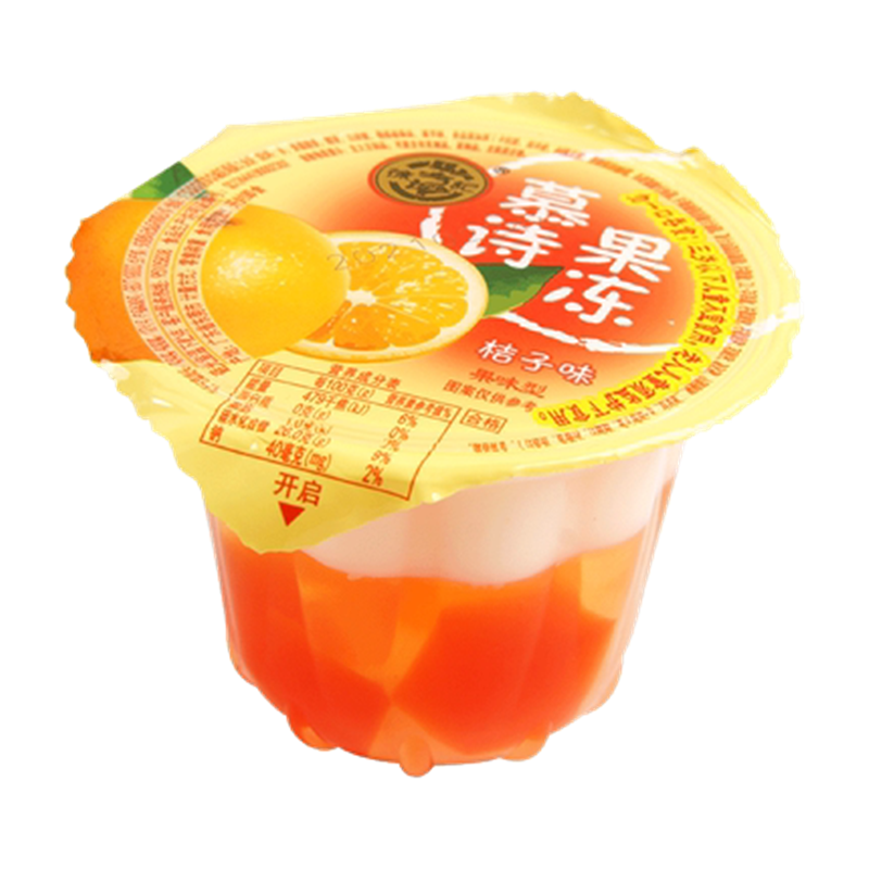 徐福记大慕诗果冻混合口味500g草莓菠萝桔子味布丁果冻休闲零食品