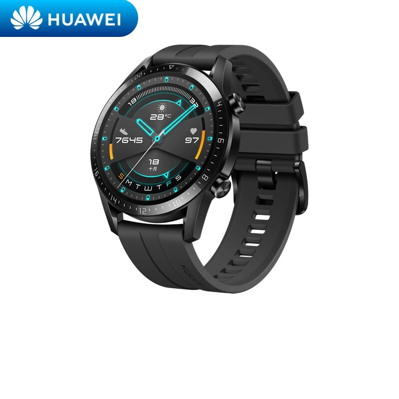 HUAWEI WATCH GT2(46mm)华为手表 运动智能手表 曜石黑