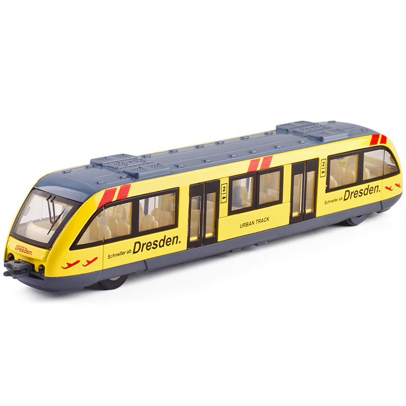 地铁模型玩具火车模型仿真地铁轻轨男孩声光玩具火车真蓝色1节