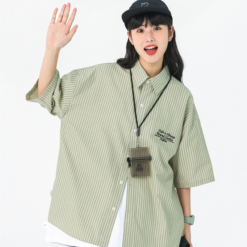 缤慕短袖衬衫女学生韩版宽松潮ins