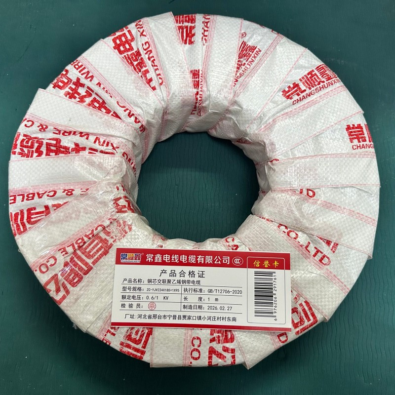 常顺鑫 铜芯交联聚乙烯钢带电缆 ZC-YJV22 4×95+1×50 米高清大图