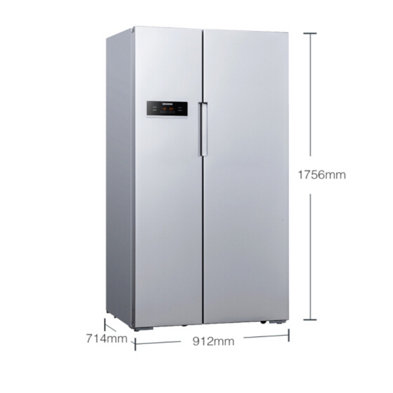 企购优品西门子610升变频风冷无霜对开门冰箱银色bcd610wka92nv60ti