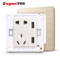 tcl罗格朗Legrand开关插座面板官方旗舰店86型逸典金色五孔二三插多孔16A空调双控墙壁智能家居家用暗装电源插座