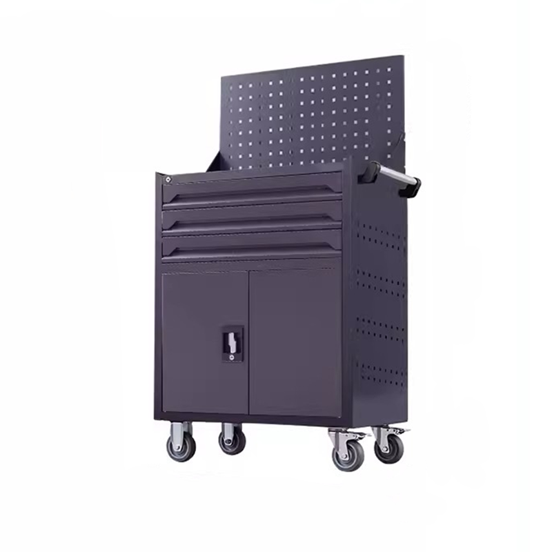 迅迈 活力黄 三抽工具车+挂板 汽修五金零件工具车小推车 40*67*128cm 单位 ;台高清大图