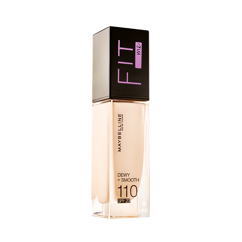 美宝莲(Maybelline)fitme定制水感粉底液110 30ml/遮瑕保湿持久不脱妆 干皮亲妈 新旧包装随机发货