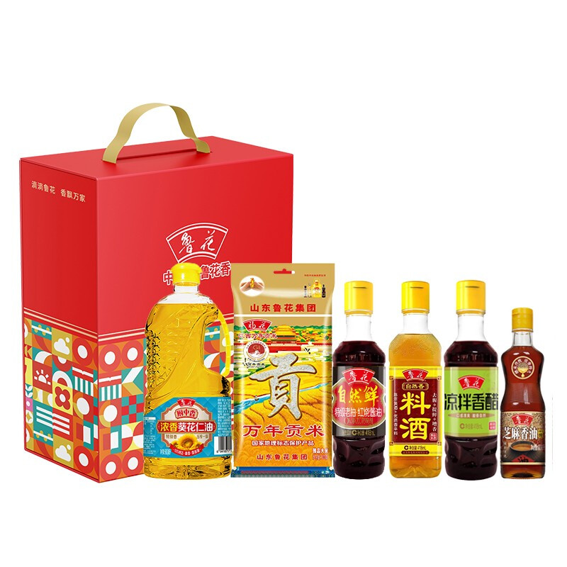 鲁花特级初榨花生油5L装浓香低芥酸健康食用油非转基因压榨