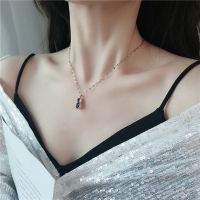 玫瑰金钛钢钱袋项链女小众设计感水滴个性简约锁骨链简约气质首饰 富贵花生-玫瑰金色(钛钢链)
