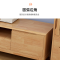 中伟(ZHONGWEI)原木色电视柜储物柜实木柜1.5米两门两抽
