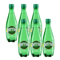 法国原装进口 巴黎水(Perrier)气泡矿泉水原味味含气天然矿泉水 500ml*24瓶箱装