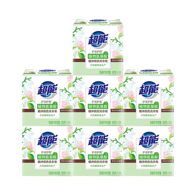 超能 植沐悦色洗衣皂*7组 180g*2高清大图