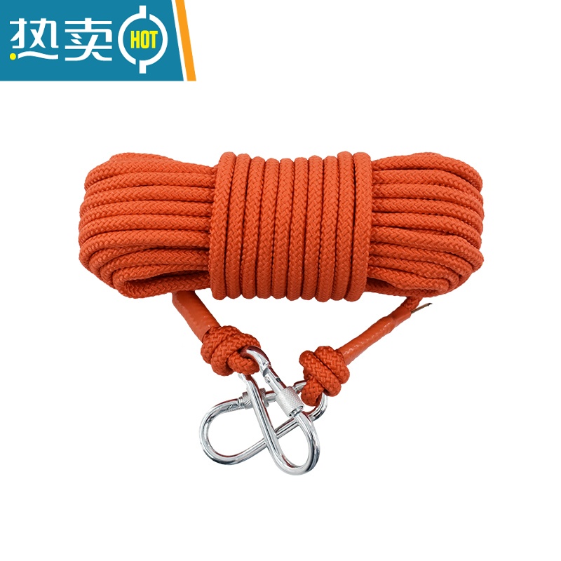 敬平8mm加粗钢丝芯晾衣绳尼龙晒被子防滑防风户外晾晒挂衣服室外器 白色绳子高清大图