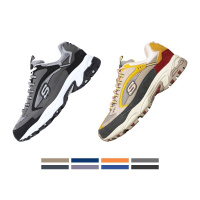 Skechers斯凯奇2021春款户外老爹鞋撞色拼接休闲运动鞋