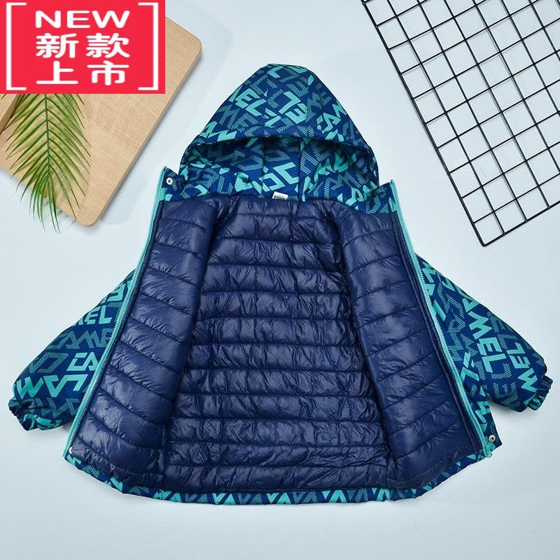 可莉允巴­拉巴­拉男童冲锋衣棉服2022中大童迷彩棉衣外套秋男孩户外冬装图片