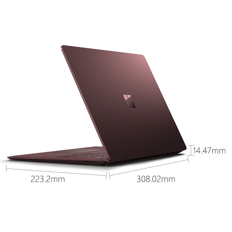 微软(Microsoft)Surface Laptop 2 13.5英寸 超轻薄本触屏版笔记本电脑(i7-8650U 16GB 512GB大固态硬盘 含正版office 深酒红)