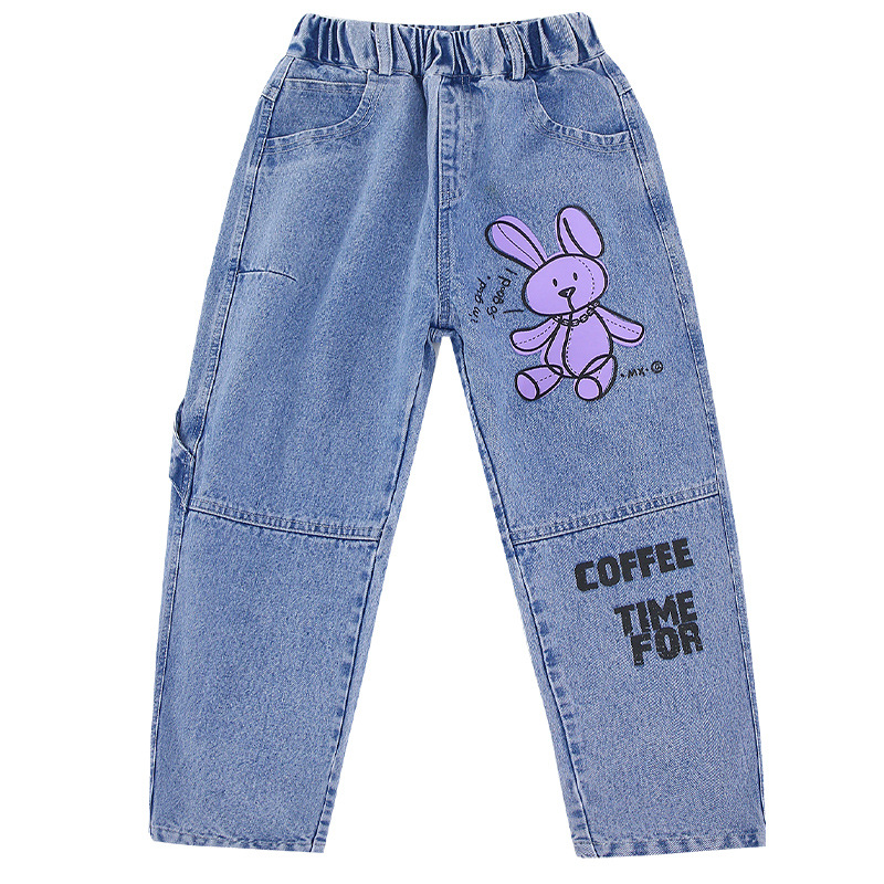 花样童依女童裤子[三种款式裤子]儿童裤子2021春秋季新款女童牛仔裤