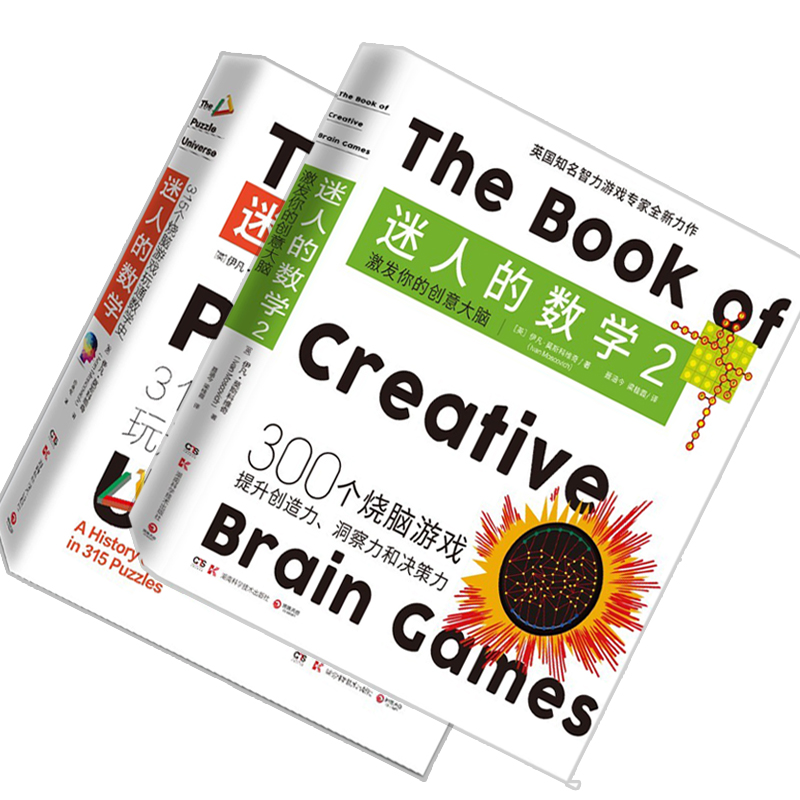[正版]迷人的数学(套装2册):315个烧脑游戏玩通数学史+激发你的创意大脑 伊凡·莫斯科维奇 呈现数学之美高清大图