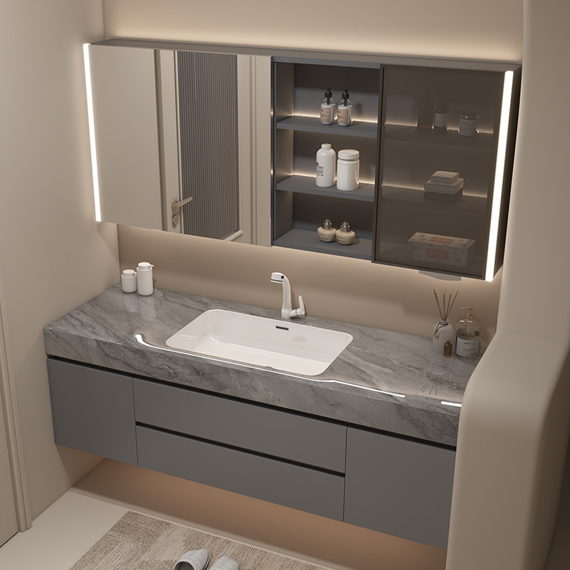 汉德斯科卫浴家具y6048 蓝金沙无缝岩板盆报价_参数_图片_视频_怎么样