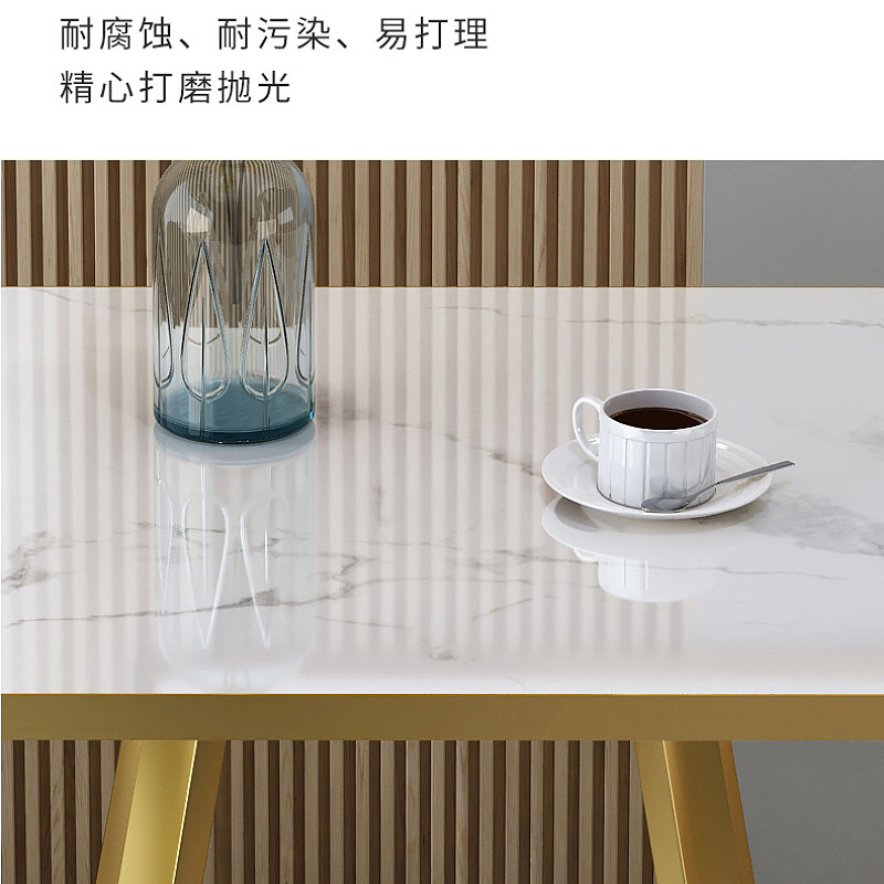 锦北 洽谈桌北欧风会客接待桌简约奶茶店桌椅组合休息区谈判桌 组合四高清大图