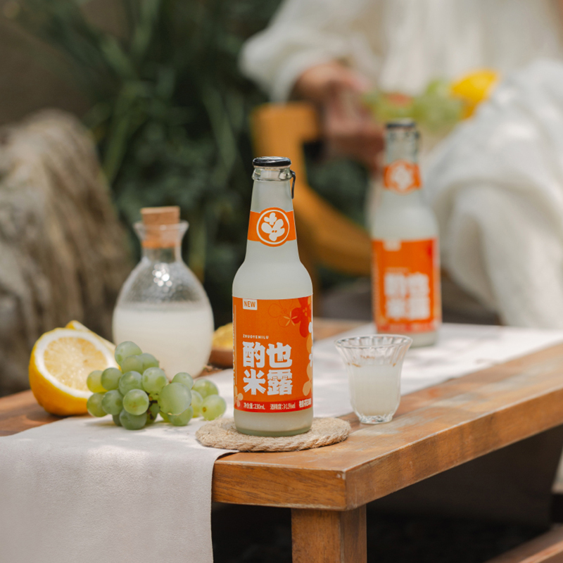 酌也严选米酒米露桂花米露甜米酿果酒女士低度微醺糯米酒酌也桂花米露230ml*2